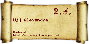 Ujj Alexandra névjegykártya
