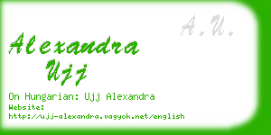 alexandra ujj business card